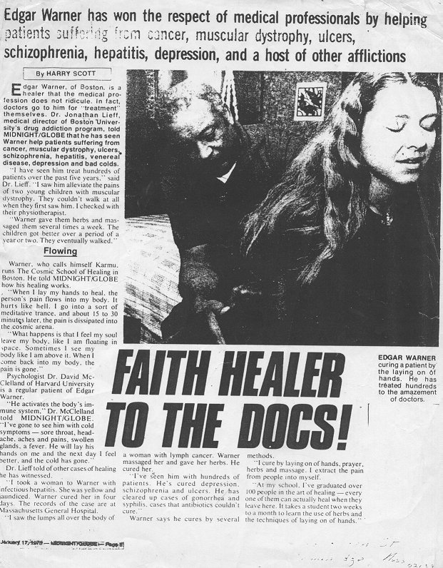 Karmu - "Faith Healer to the Docs."