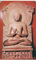 The Buddha giving his first sermon, "Turning the Wheel of the Law".