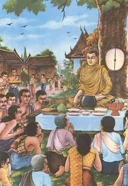 Making Religious Merit by Offering Food to A Monk