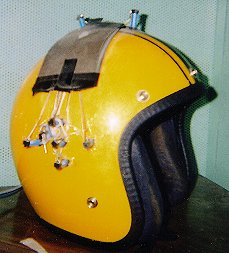 The lab prototype God Helmet.