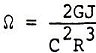 The Newtonian equation for centrifugal for yields the equation for Black Holes.